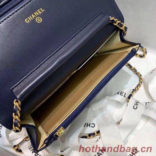 Chanel WOC Original Leather Golden Ball Flap cross-body bag B33818