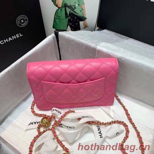 Chanel WOC Original Leather Golden Ball Flap cross-body bag B33818