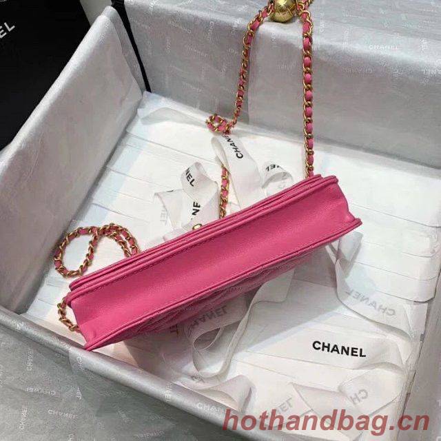 Chanel WOC Original Leather Golden Ball Flap cross-body bag B33818