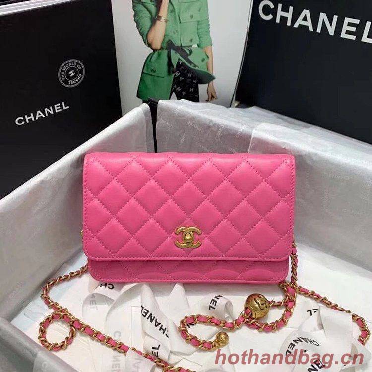 Chanel WOC Original Leather Golden Ball Flap cross-body bag B33818