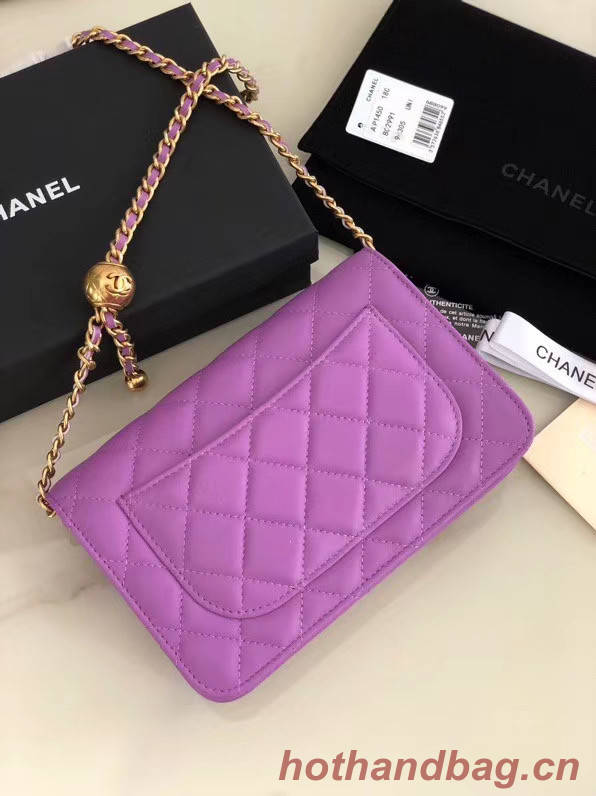 Chanel Original Small classic Sheepskin flap bag AS33814 Lavender