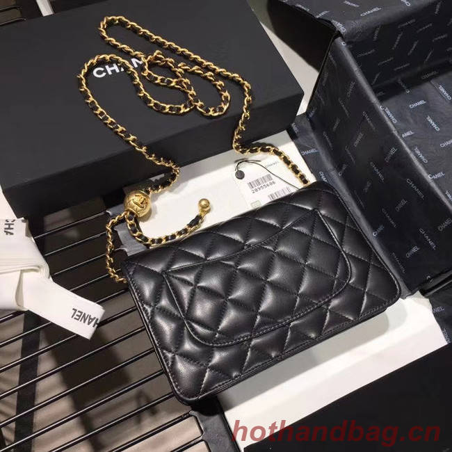 Chanel Original Small classic Sheepskin flap bag AS33814 black