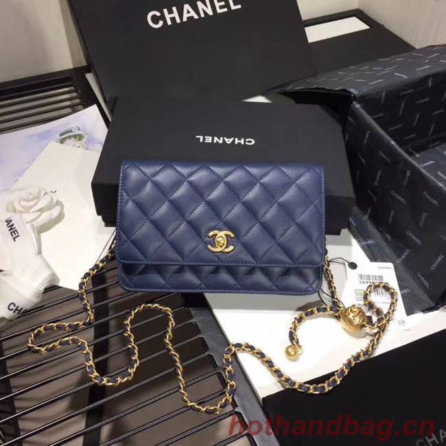 Chanel Original Small classic Sheepskin flap bag AS33814 blue