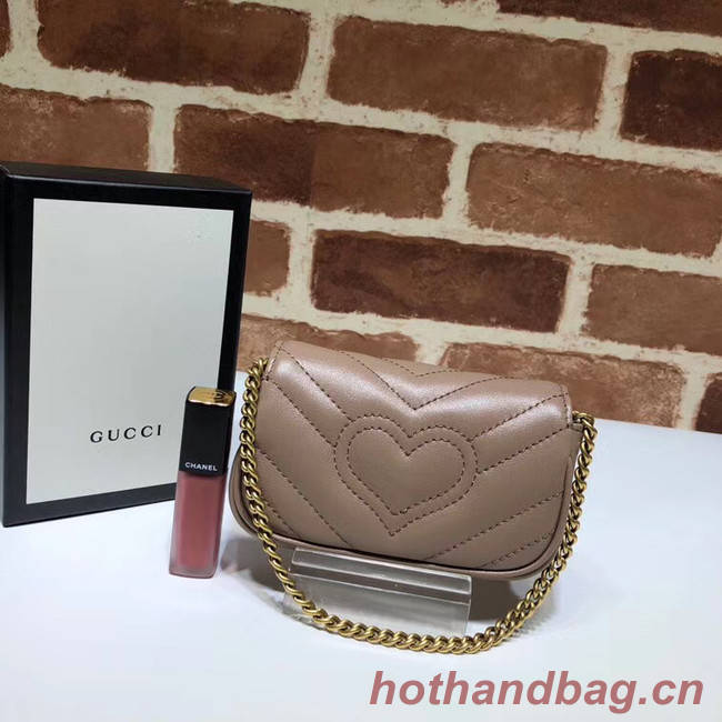 Gucci GG Marmont super Clutch bag 575161 Nude