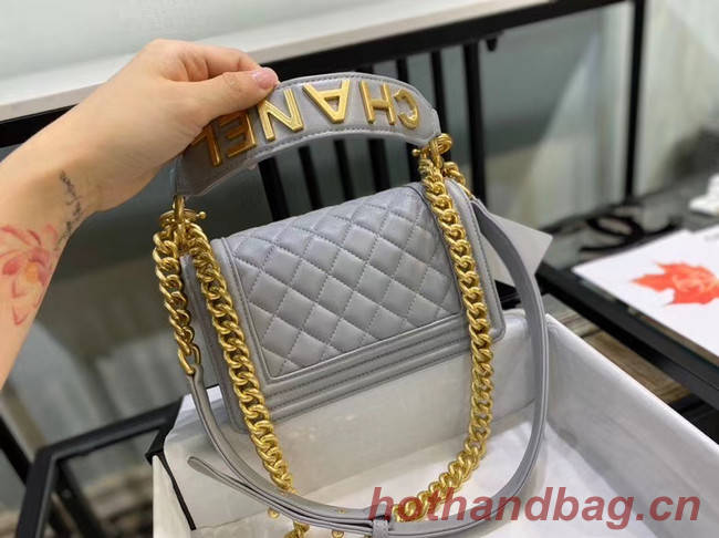 Small boy chanel handbag AS67085 grey