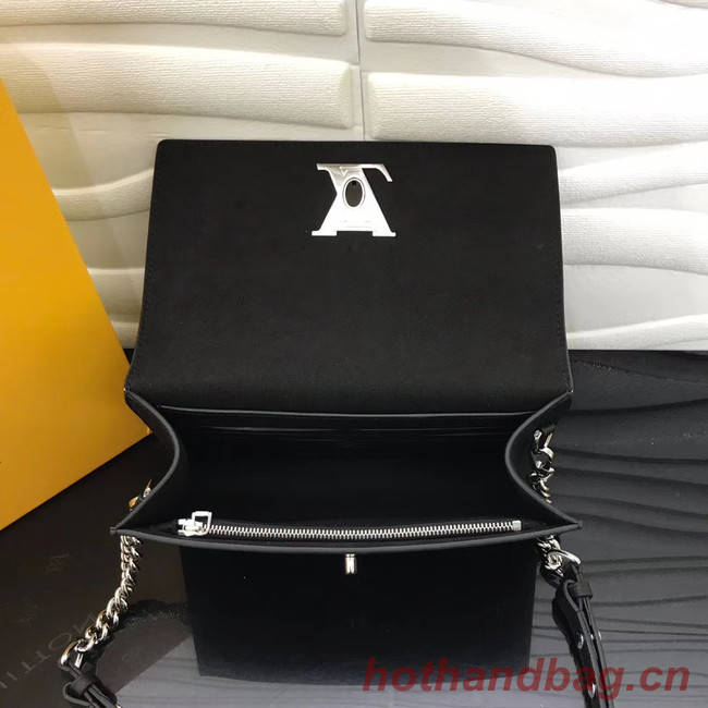 Louis Vuitton Original Grain calfskin LOCKME CLUTCH M56087 black