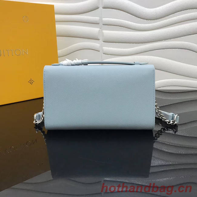 Louis Vuitton Original Grain calfskin LOCKME CLUTCH M56087 sky blue