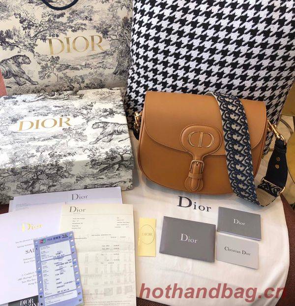 MEDIUM DIOR BOBBY BAG Box Calfskin M9319 Caramel