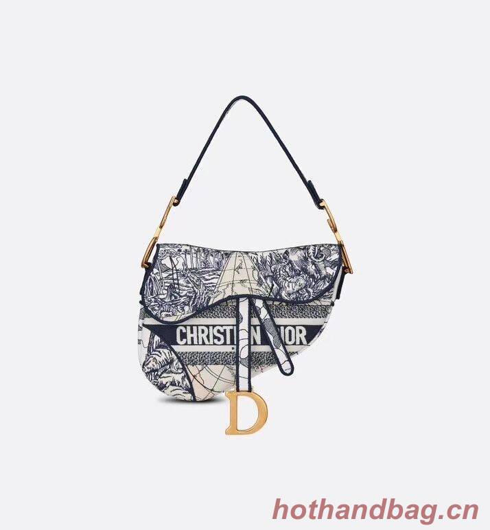 SADDLE BAG Dior Embroidery D2456E