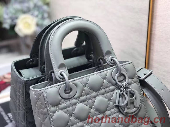 Dior Lady Dior Bag Original Sheepskin Leather CD5501 grey