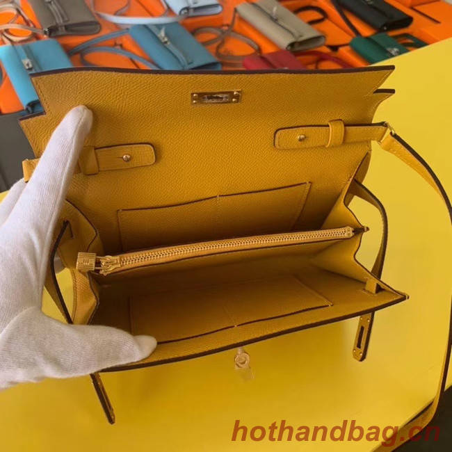 Hermes Original kelly espom leather to go woc Bag H4087 yellow