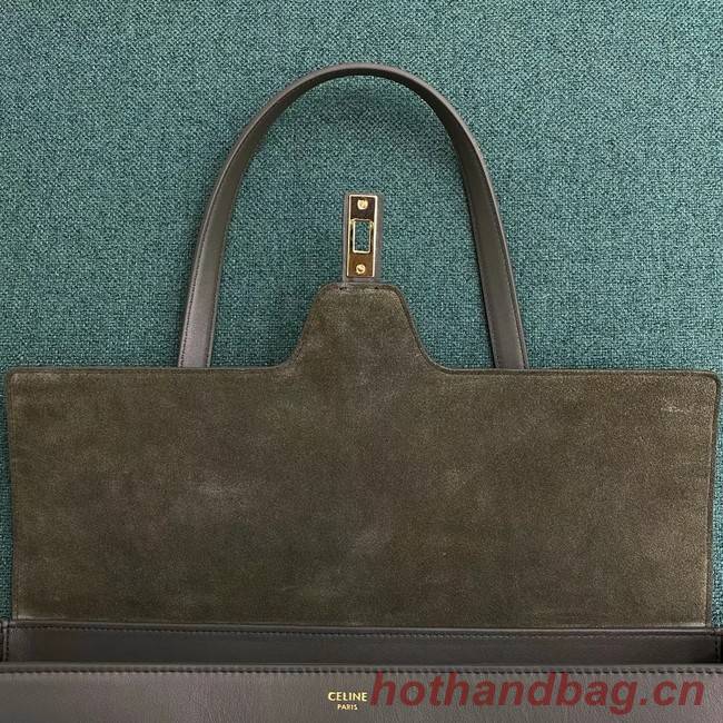 Celine LARGE SOFT 16 BAG IN SUPPLE GRAINED CALFSKIN 194043 green