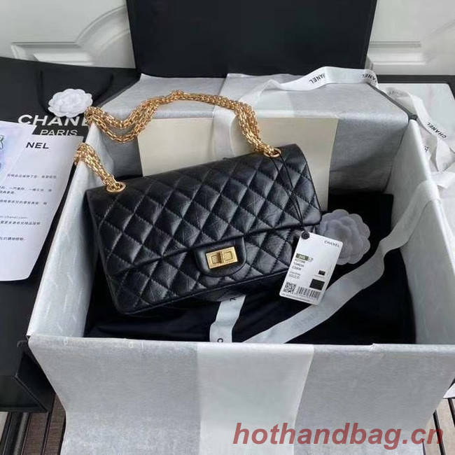 Chanel 2.55 Calfskin Flap Bag A37586 black