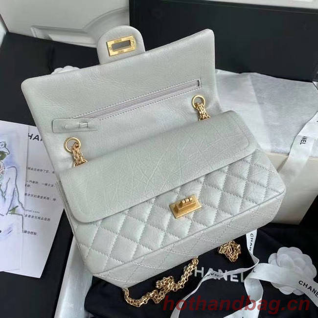 Chanel 2.55 Calfskin Flap Bag A37586 light grey