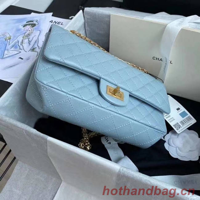 Chanel 2.55 Calfskin Flap Bag A37586 sky blue