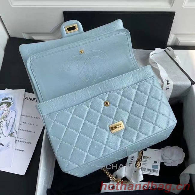 Chanel 2.55 Calfskin Flap Bag A37587 sky blue