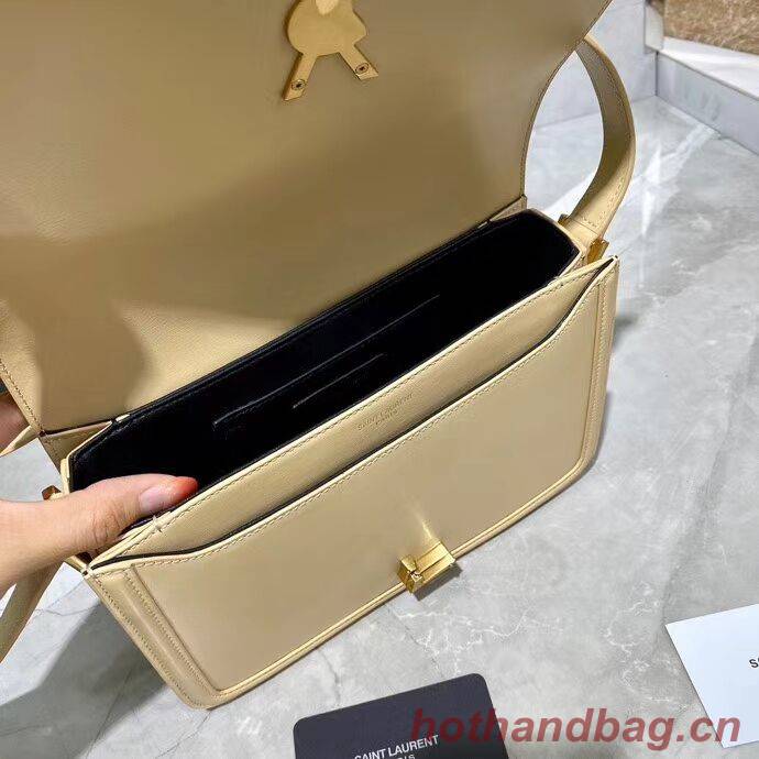 SOLFERINO MEDIUM SATCHEL IN BOX SAINT LAURENT LEATHER Y63435 Beige