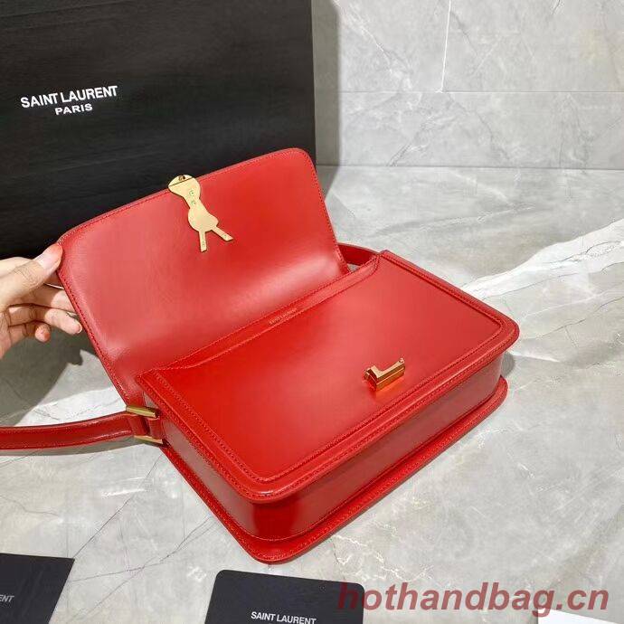 SOLFERINO MEDIUM SATCHEL IN BOX SAINT LAURENT LEATHER Y63435 RED