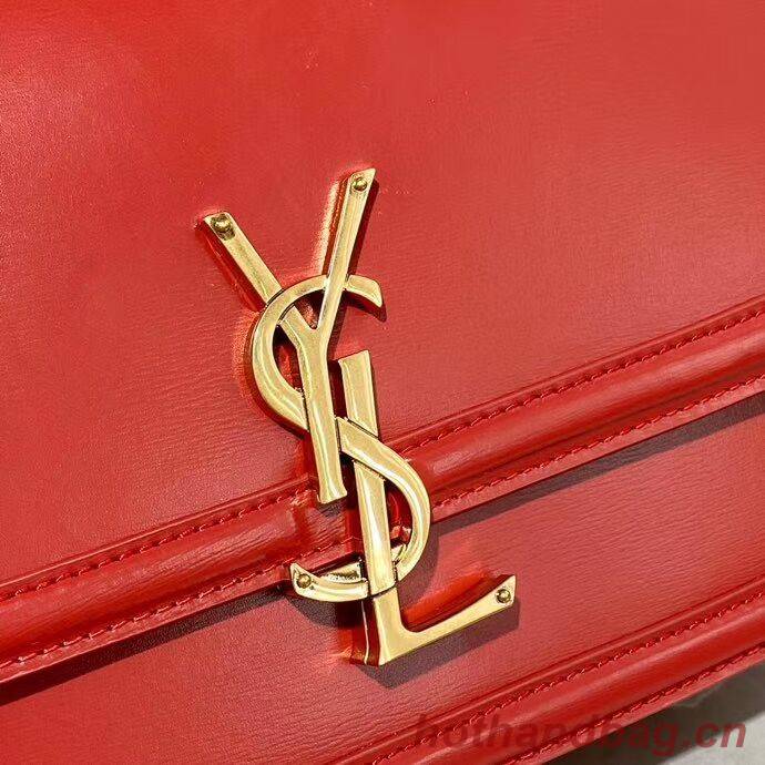 SOLFERINO MEDIUM SATCHEL IN BOX SAINT LAURENT LEATHER Y63435 RED