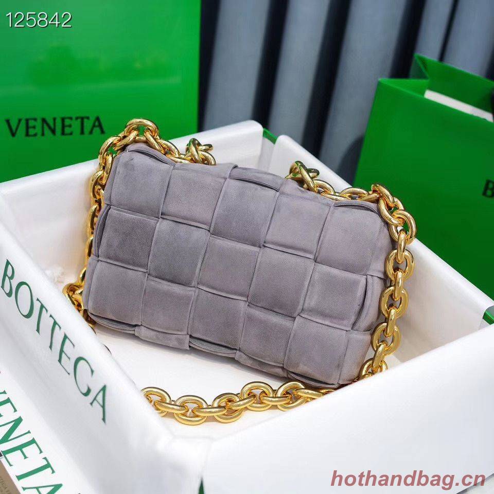 Bottega Veneta PADDED CASSETTE Velvet BAG 591971 Gray