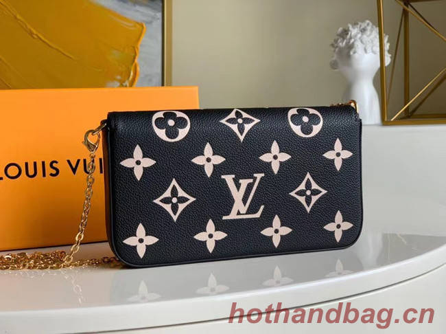 Louis Vuitton Original POCHETTE FELICIE Chain Bag M69977 black