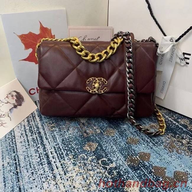 Chanel 19 flap bag AS1161 Burgundy