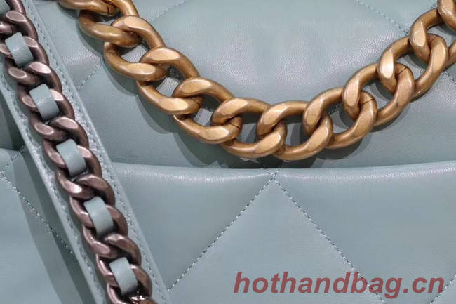 Chanel 19 flap bag AS1161 light blue