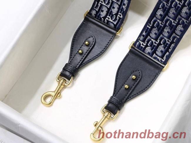 Dior Oblique Embroidered Velvet SHOULDER STRAP S8540CWVF Blue