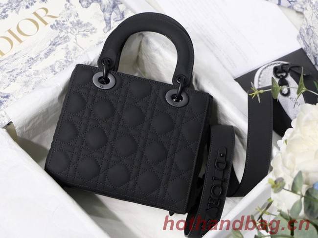 LADY DIOR MY ABCDIOR BAG Black Ultramatte Cannage Calfskin M0538SLOI