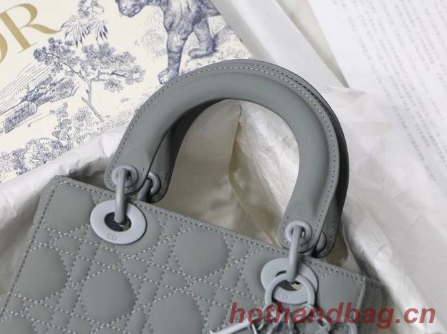 LADY DIOR MY ABCDIOR BAG Gray Ultramatte Cannage Calfskin M0538SLOI