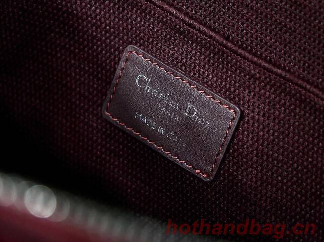 Dior Oblique Embroidered Velvet DIORTRAVEL VANITY CASE S5480 Burgundy