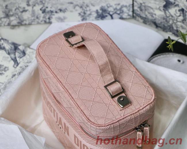 Dior Oblique Embroidered DIORTRAVEL VANITY CASE S5480  pink