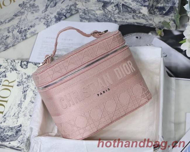 Dior Oblique Embroidered DIORTRAVEL VANITY CASE S5480  pink