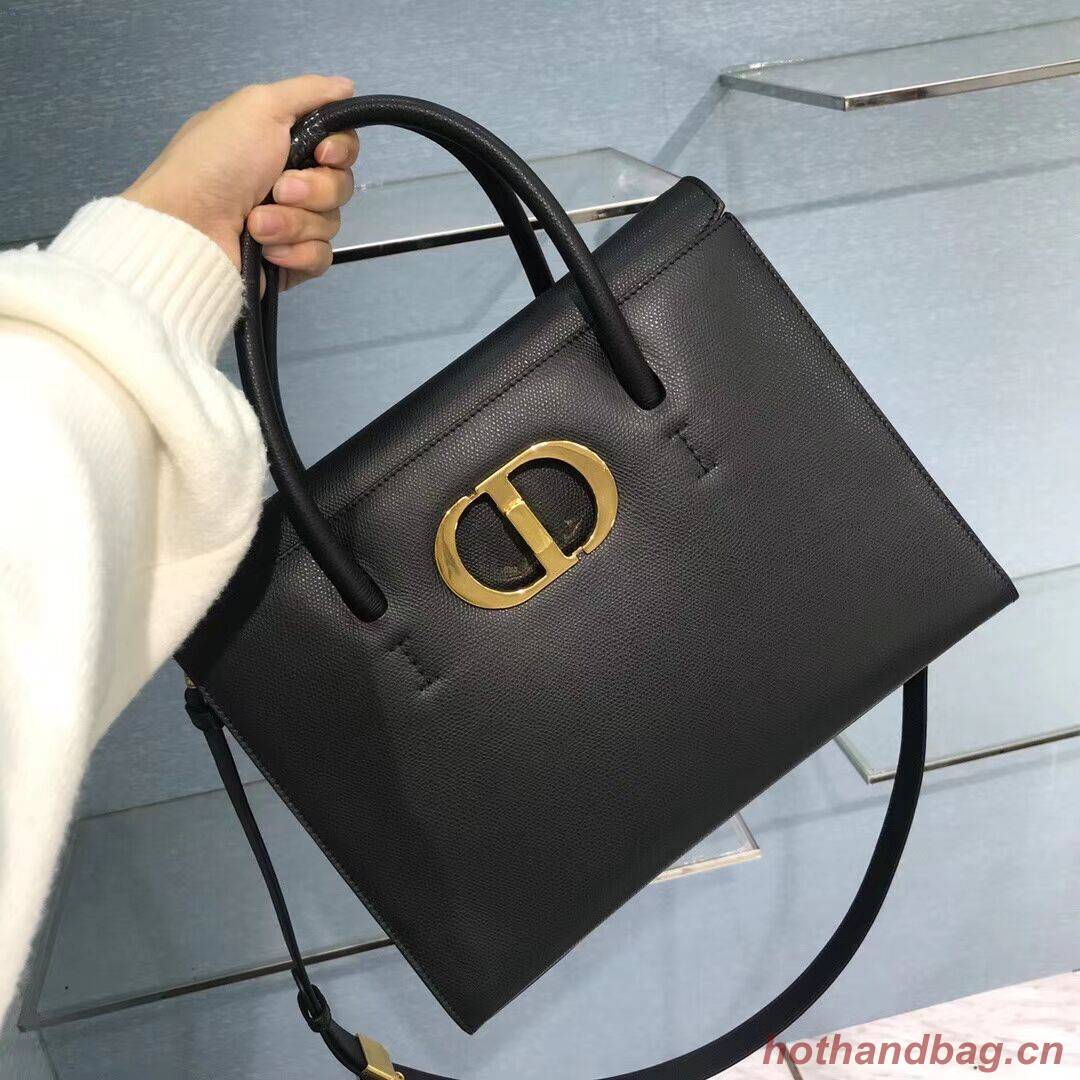 DIOR LARGE ST HONORE TOTE Grained Calfskin M9306UBAE black