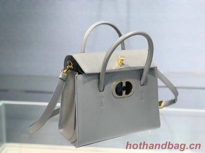 DIOR MEDIUM ST HONORE TOTE Grained Calfskin M9321UMBA  gray