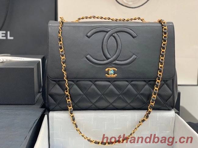 Chanel flap bag Lambskin & & Gold-Tone Metal A92233 black