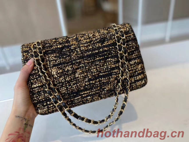 Chanel classic handbag Tweed & Gold-Tone Metal A01112-2