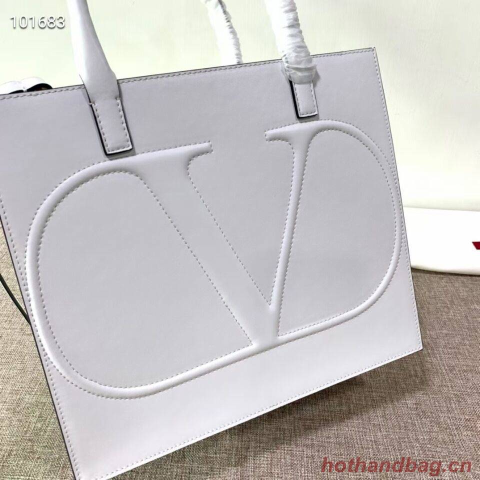 VALENTINO Origianl leather tote V2021 white