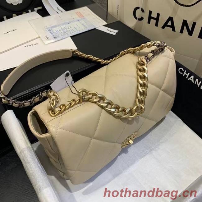 chanel 19 large flap bag AS1162 Light apricot