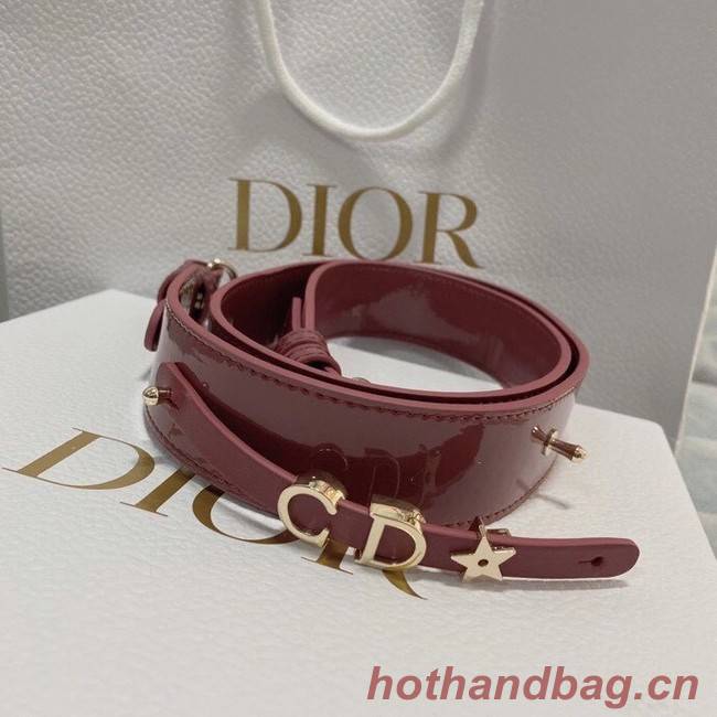 SMALL LADY DIOR BAG Rose Des Vents Patent Calfskin M0531