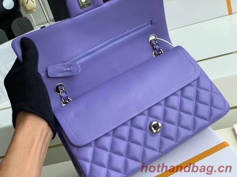 Chanel Flap Shoulder Bag Original Sheepskin leather A1112 Purple