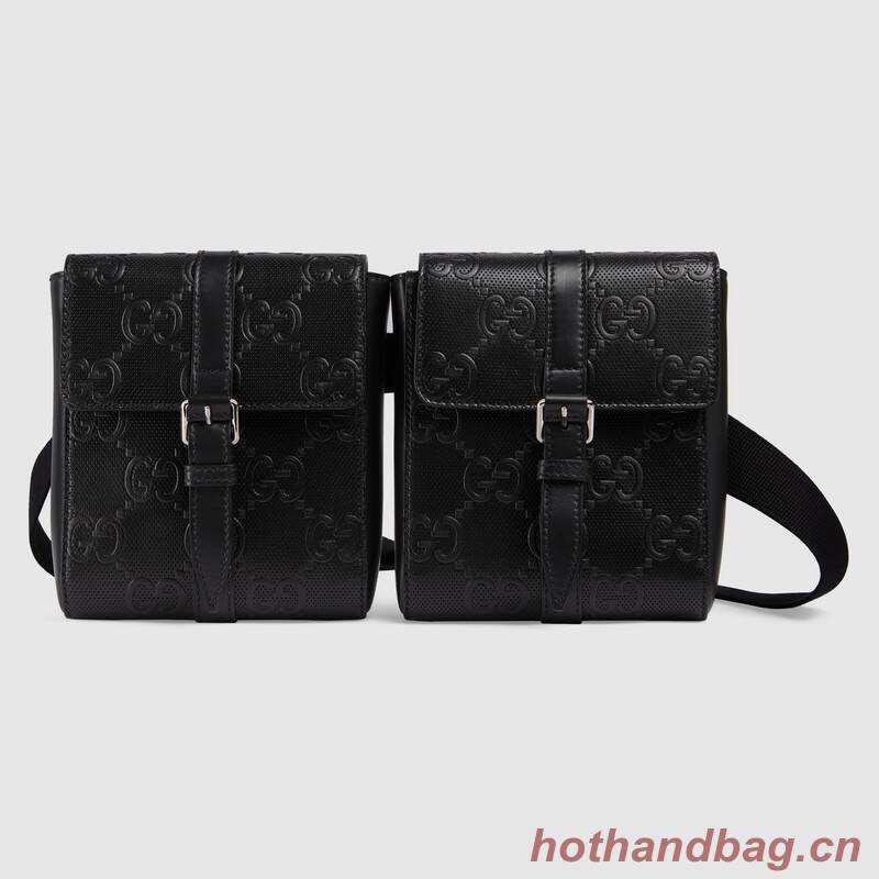 Gucci GG embossed belt bag 631339 black