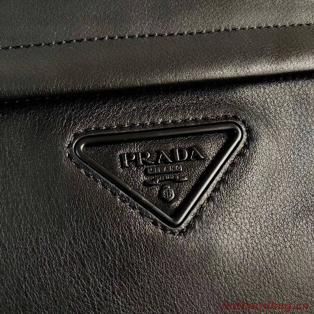 Prada Leather shoulder bag 2VH125 black