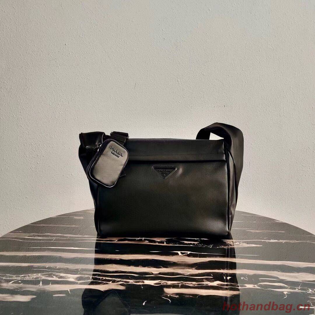 Prada Leather shoulder bag 2VH125 black