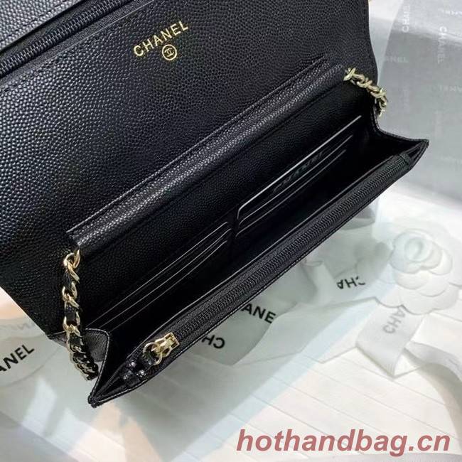 Chanel mini flap bag Grained Calfskin A81066 black