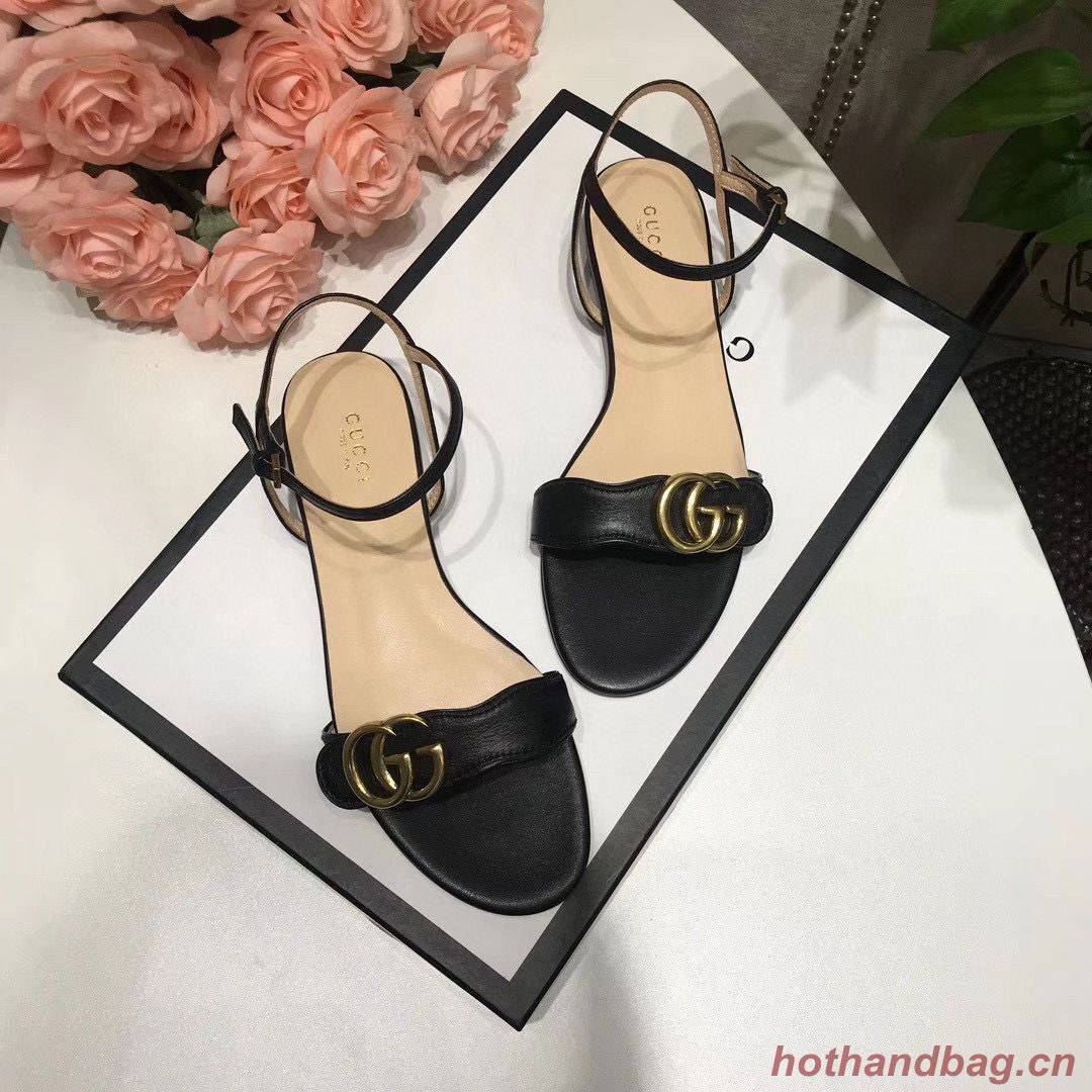 Gucci Sandals Shoes 1CM 7CM 10CM Heels GG6326 Black