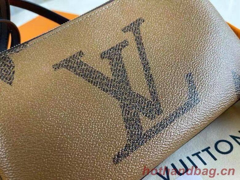 Louis Vuitton Double Zip Pochette Bag M69203 Brown