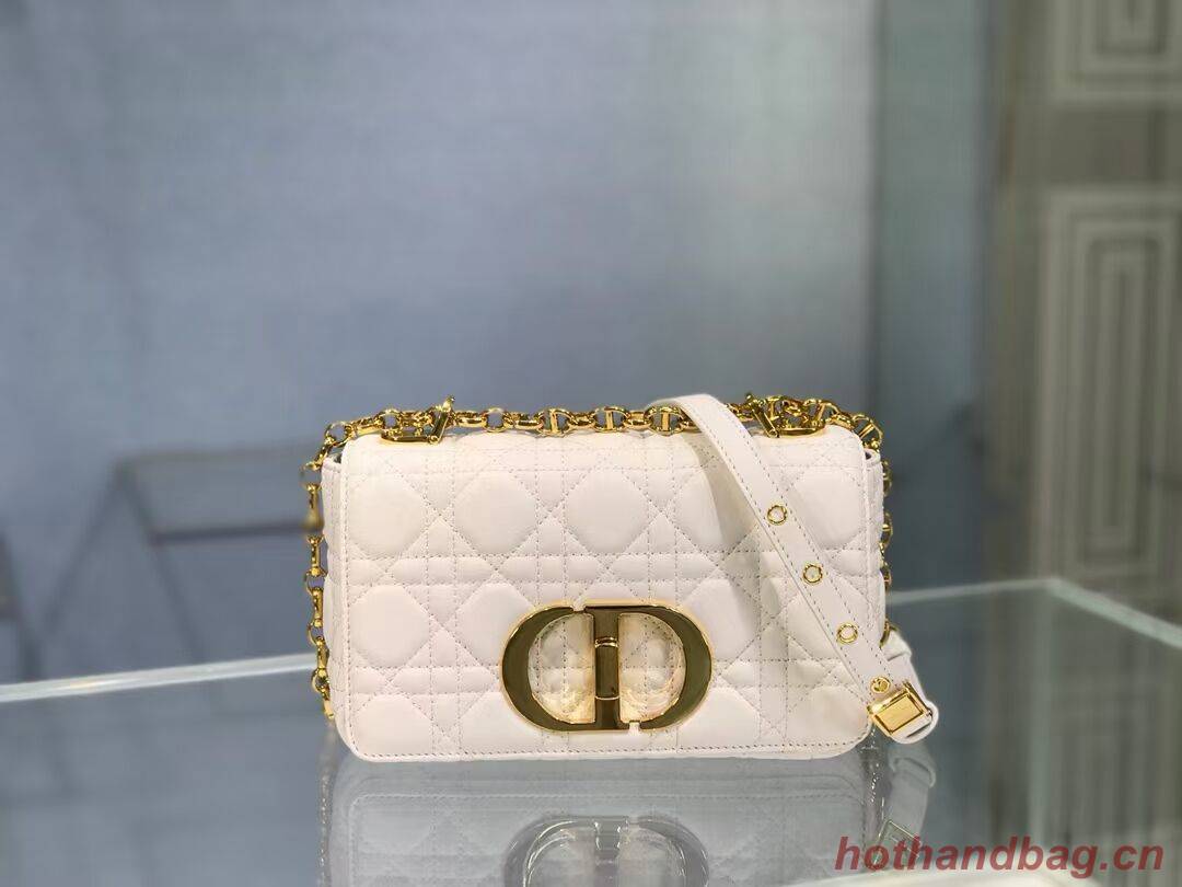 Dior SMALL DIOR CARO BAG Soft Cannage Calfskin M9241 white