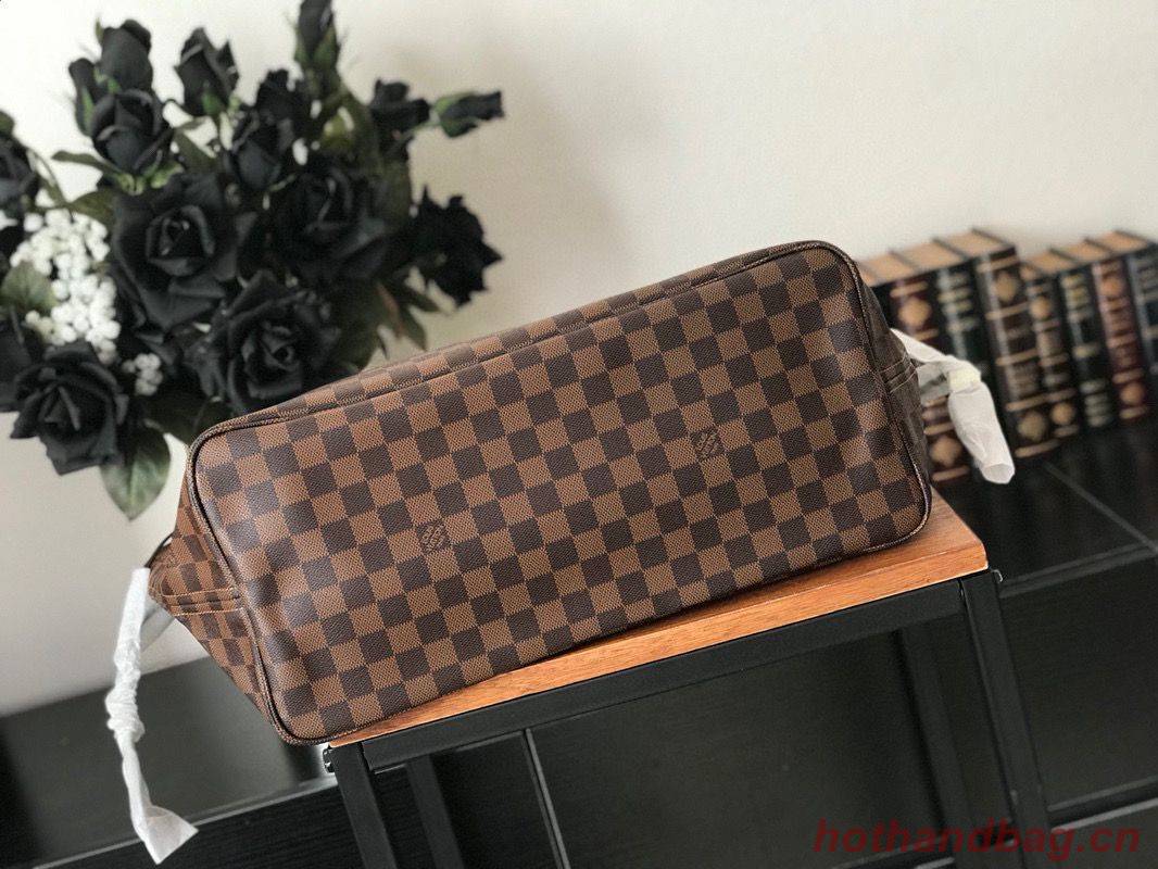 Louis Vuitton original Damier Ebene Canvas Neverfull GM N51106 Red