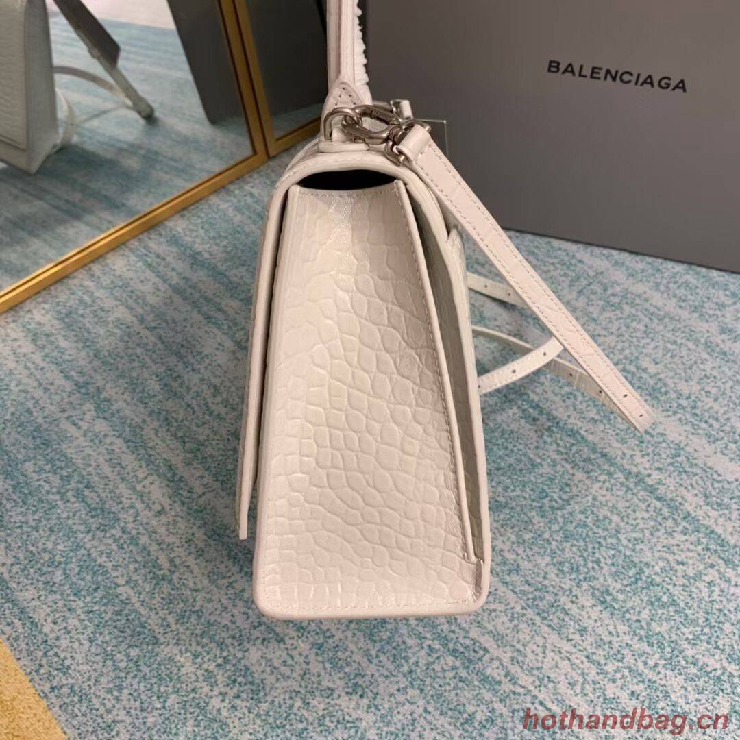 Balenciaga HOURGLASS MEDIUM TOP HANDLE BAG B108892E white